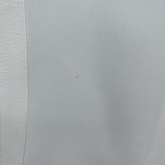 Calvin Klein white sheer blouse with roll up button adjustable sleeves med - Picture 7 of 11